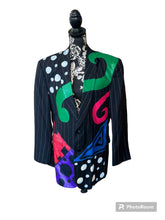 Load image into Gallery viewer, Polka Dot &amp; Swirls Painted Blazer
