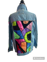 Load image into Gallery viewer, Whimsie Denim Painted Jacket
