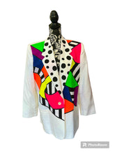 Load image into Gallery viewer, Stripes and Polka Dots Painted Blazer
