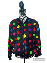 Load image into Gallery viewer, Vintage Polka Dot Bomber Jacket
